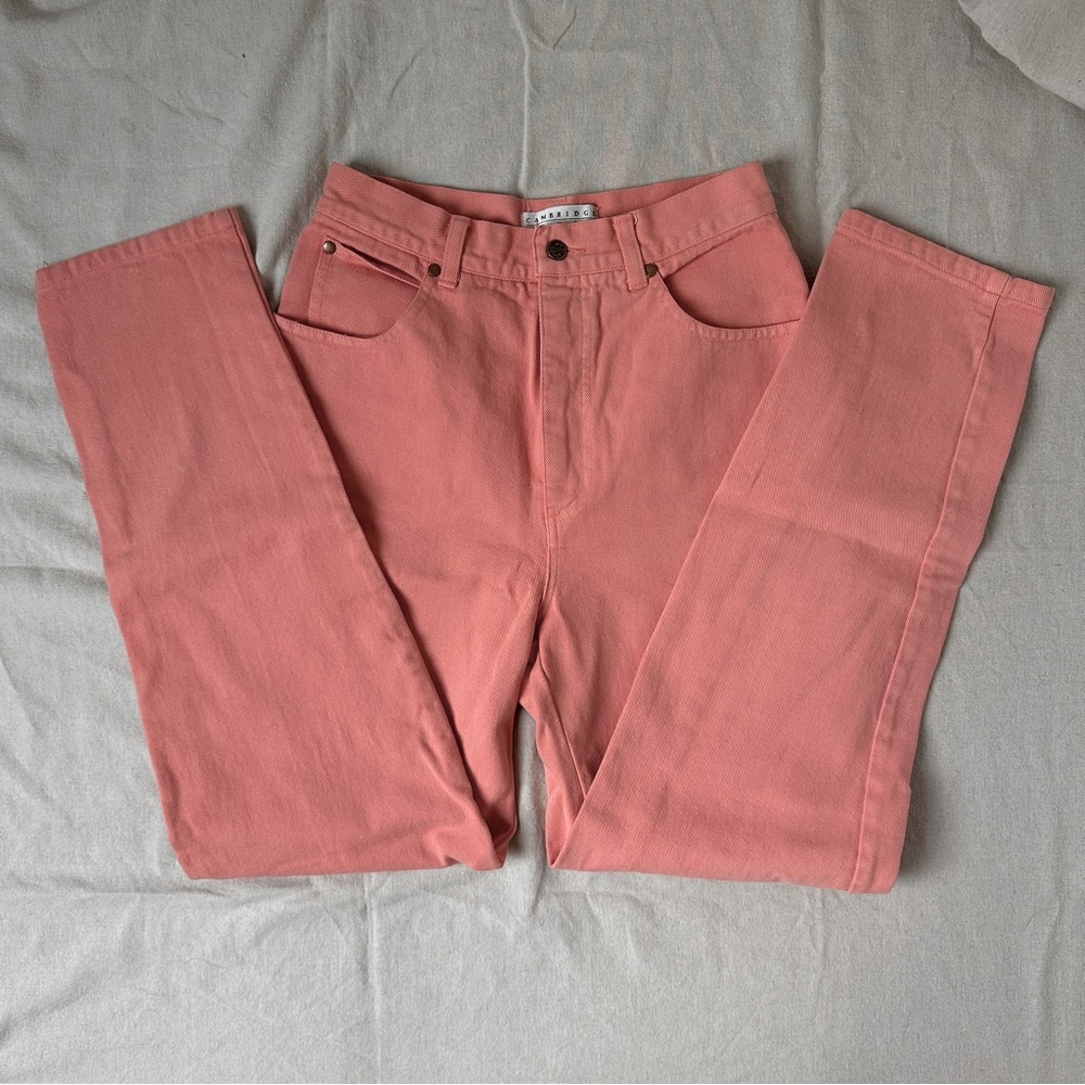 VINTAGE Coral High-Waisted Jeans